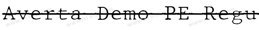 Averta Demo PE Regul字体转换